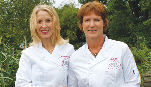 (L) Beverly Glock, founder of Splat Cooking Cookery School, (R) Juliet Hanson, Silvertone franchise owner