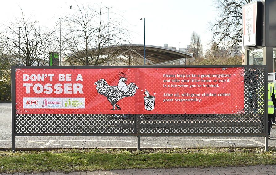  /></p>
<p>“Tackling litter isn’t just a one-day pledge. We need to change our lifestyles and habits throughout the year. KFC is committed to playing its part and is calling on local councils and businesses to support community litter picking groups.”</p>
<p></p>
<p>Allison Ogden-Newton, who is chief executive of the charity Keep Britain Tidy, added: “We are delighted that KFC has joined forces with Keep Britain Tidy for another year. Thanks to the Great British Spring Clean, we are witnessing the benefits of reducing littler on UK streets. It is making a practical and tangible difference to our communities.</p>
<p></p>
<p>“KFC is keen to find new ways of tackling the problems of litter and this brand-new voucher scheme, which involves the exchanging of vouchers for litter-picking equipment, will boost our various clean-up campaigns.</p>
<p></p>
<p>“We work closely with volunteer groups and individuals who have welcomed this new scheme. This partnership with KFC clearly demonstrates what can be achieved when businesses engage with – and listen to – those who care about litter.”</p>
<p></p>
<p><strong>About KFC:</strong></p>
<p></p>
<p>In 1952, Colonel Harland Sanders opened the first KFC restaurant in Utah. Today, there are approximately 1,000 KFC restaurants across Britain and Ireland alone. The company claim they use chickens which have been reared to strict welfare standards and in 2019 KFC signed up to the Better Chicken Commitment, which is a set of six criteria designed to improve the lives of all chickens within the KFC supply chain by 2026. KFC has also pledged to remove 20% of calories, per serving, by 2025.</p>
<p></p>
<p>There are currently 30,000 people employed by KFC which was the first restaurant to launch an honours degree. And since the launch of the KFC Foundation in 2015, it has paid out grants totalling £5m to charity partners who are passionate about developing and nurturing young people across the UK.</p>
<p></p>
<p>For those who want to get in touch with KFC’s litter mailbox, to share issues and queries relating to litter around their restaurants, please contact: <a href=