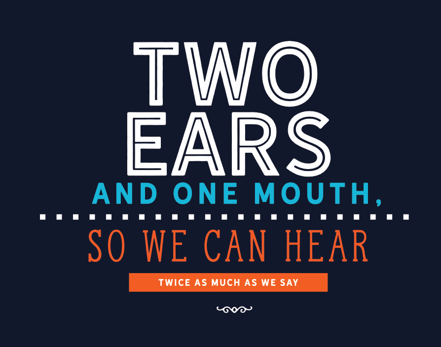 Two ears and one mouth