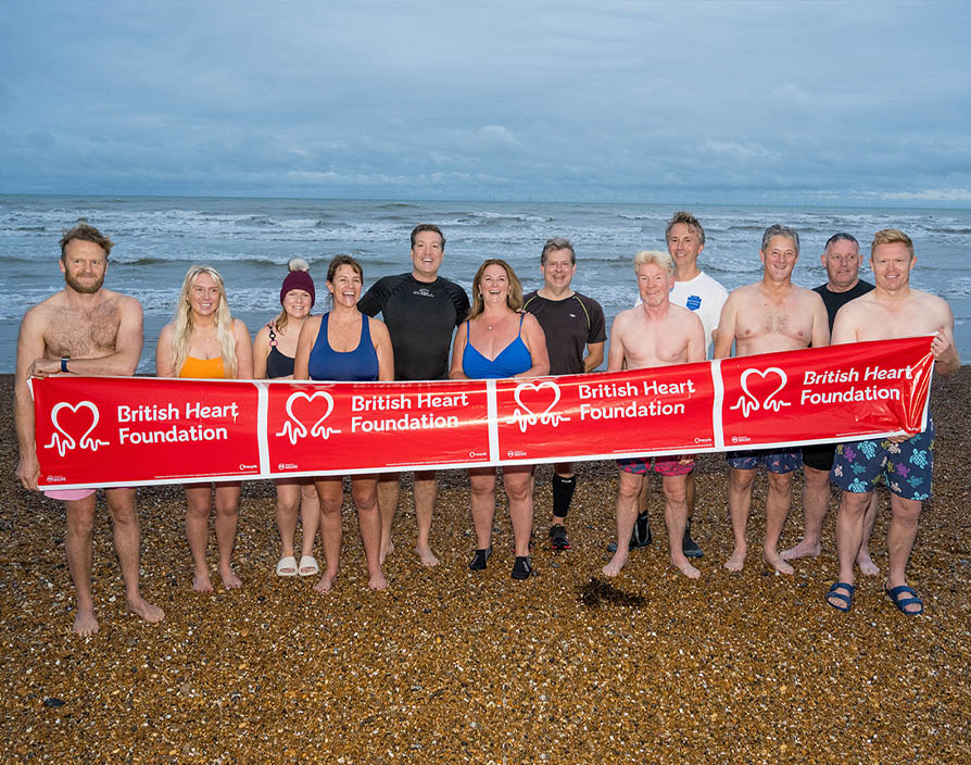 Franchise CEO and partners brave freezing conditions to raise money for heart charity