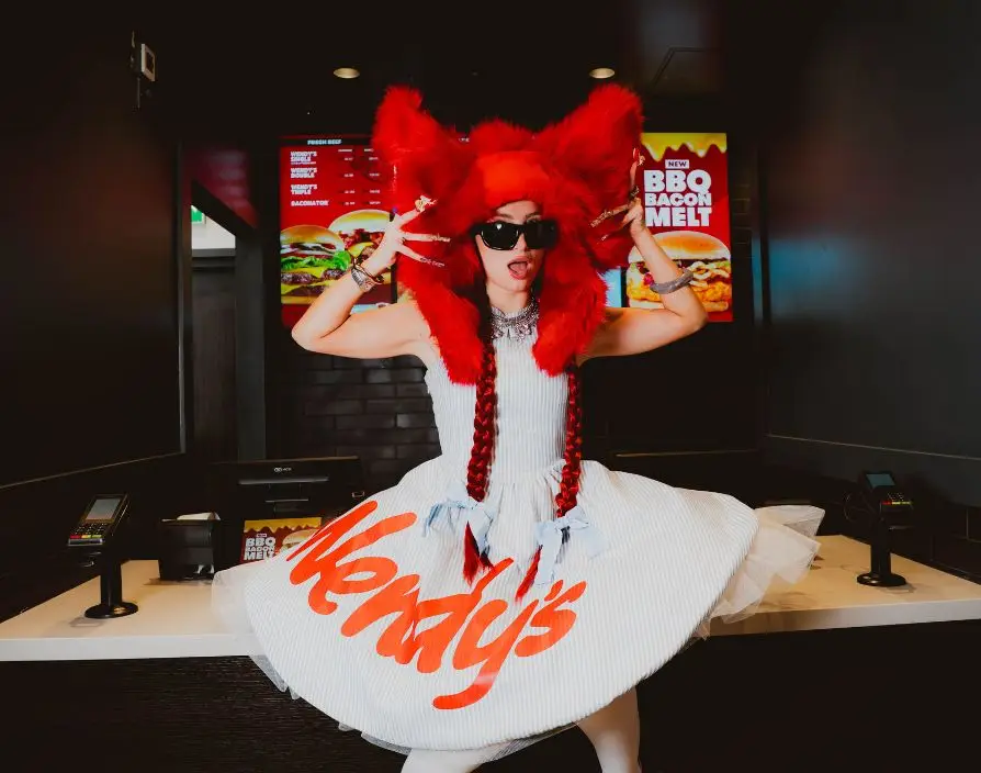 Burger brand partners with independent designer Imogen Evans (Imi Studios) to bring one-of-a-kind Wendy’s look to life.