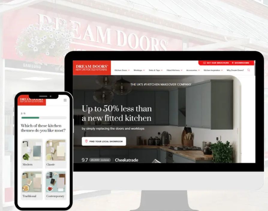 Dream Doors has unveiled a newly enhanced website, designed to transform the customer experience and make it easier than ever for homeowners to explore its kitchen makeover offering