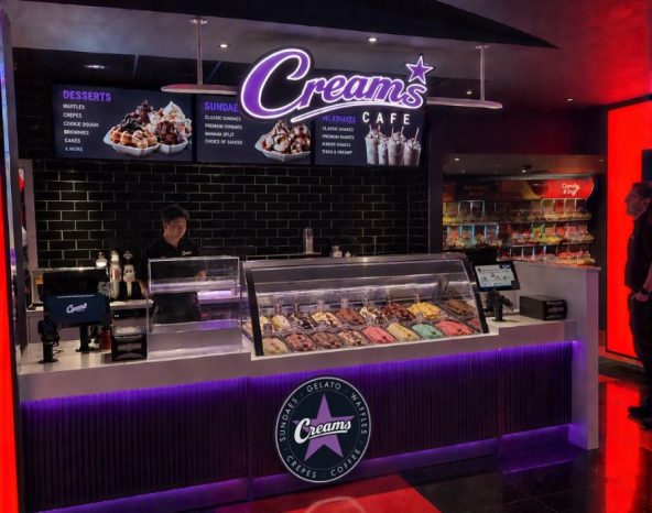 Partnership with Cineworld will grow Creams' brand presence using new franchise format requiring less space, fewer staff and a shorter build time.