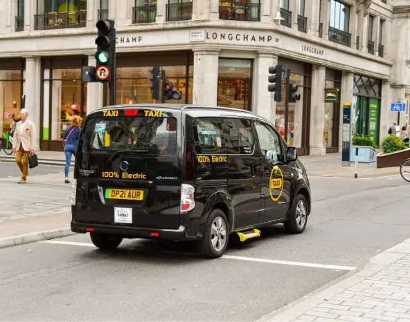 The electric taxi sector is expanding rapidly as cities introduce stricter emissions policies and congestion controls